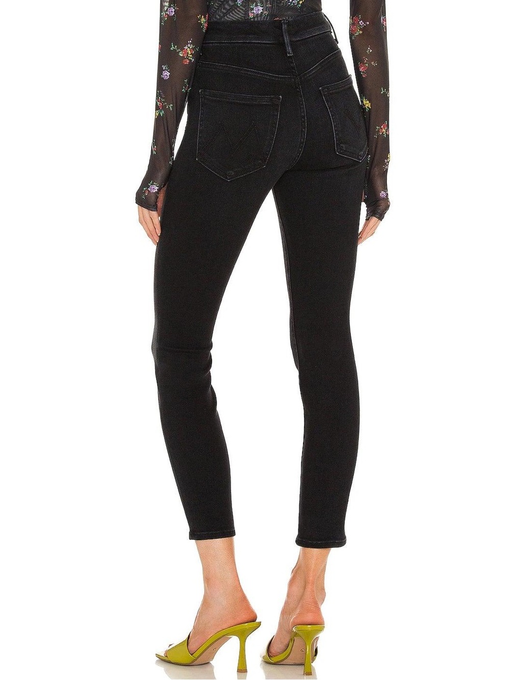 MOTHER high waisted looker ankle jeans 27 encounters at night stretch denim